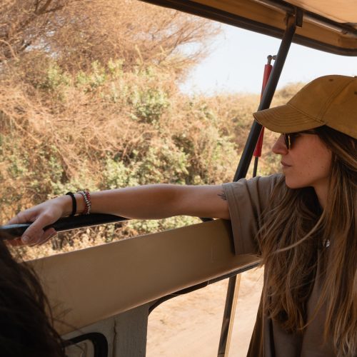 Tourists enjoying a safari adventure exploring lake manyara national park in tanzania